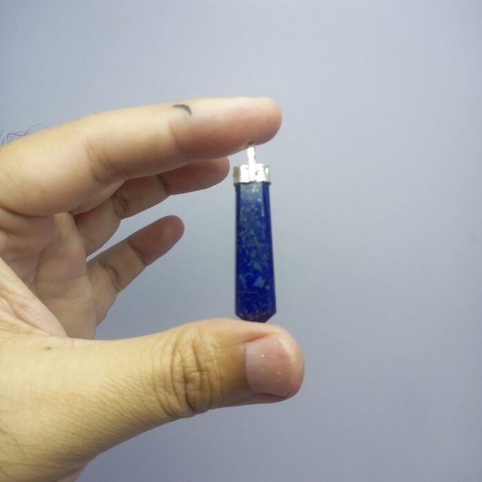 Natural Lapis Lazuli Pendant 925 Silver Pyrite Inclusions 33.80ct - Image 8