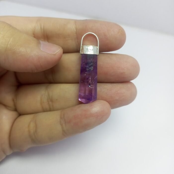 Natural Amethyst Pendant 925 Sterling Silver Handmade 24.15ct - Image 2