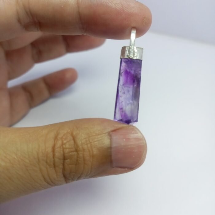 Natural Amethyst Pendant 925 Sterling Silver Handmade 24.15ct - Image 4