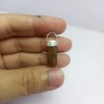 Natural Golden Rutile Quartz Pendant Pakistan Origin Raw Rutilated Crystal Vintage 925 Jewelry