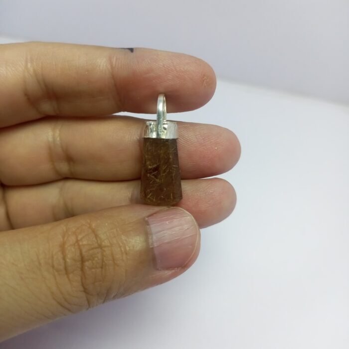 Golden Rutile Quartz Pendant 925 Silver Needle Inclusions 20.15ct - Image 2