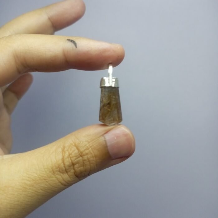 Golden Rutile Quartz Pendant 925 Silver Needle Inclusions 20.15ct - Image 3