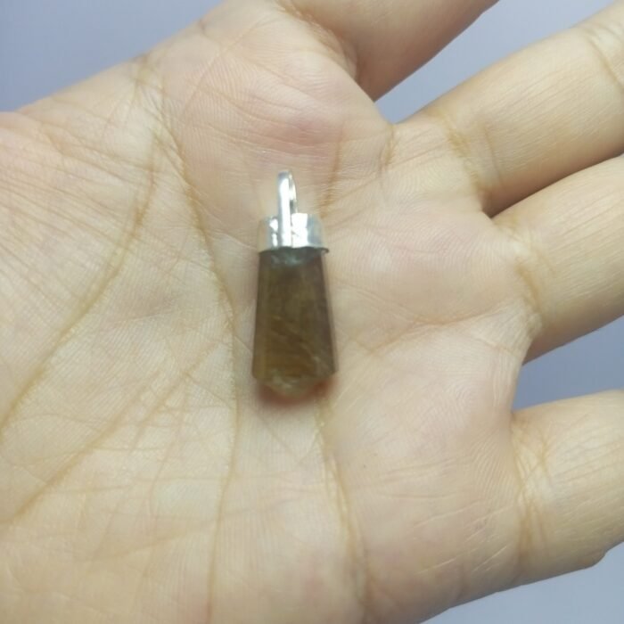 Golden Rutile Quartz Pendant 925 Silver Needle Inclusions 20.15ct - Image 7