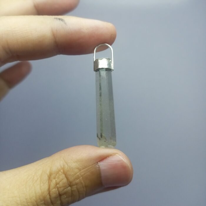 Natural Clear Quartz Crystal 925 Sterling Silver Gemstone Handmade Pendant - Image 7