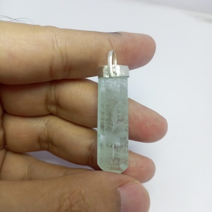 Natural Aquamarine Pendant 925 Silver Vintage Style 48.60ct Pakistan - Image 3