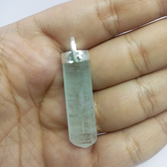 Natural Aquamarine Pendant 925 Silver Vintage Style 48.60ct Pakistan - Image 4