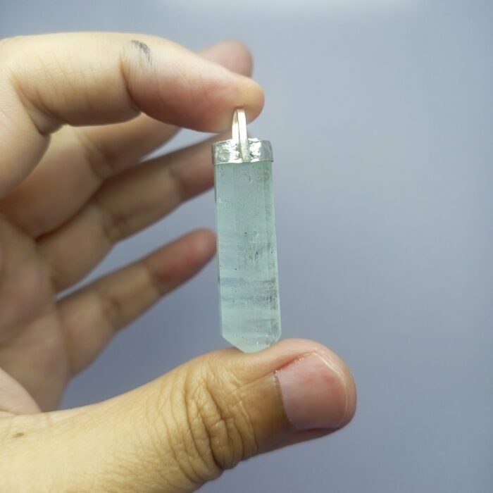 Natural Aquamarine Pendant 925 Silver Vintage Style 48.60ct Pakistan - Image 8