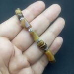 Natural Chocolate Calcite Beaded Bracelet Handmade | Stretch Elastic Cord | Gift - Image 4