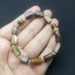 Natural Chocolate Calcite Beaded Bracelet Handmade | Stretch Elastic Cord | Gift - Image 5