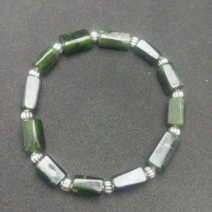 Natural Seraphinite Beaded Bracelet Handmade | Stretch Cord | Gift Jewelry - Image 2