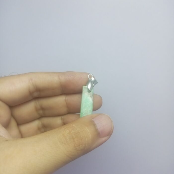 Natural Amazonite Pendant Steel Hook Green Gemstone 39.30ct Pakistan - Image 11