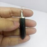 Natural Black Serpentine Pendant 925 Sterling Silver 50.20ct Pakistan - Image 2