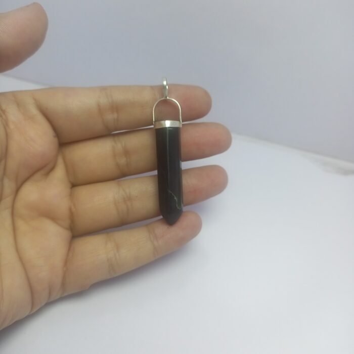 Natural Black Serpentine Pendant 925 Sterling Silver 50.20ct Pakistan - Image 8