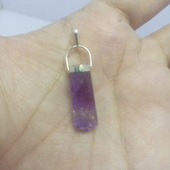 Natural Amethyst Pendant 925 Sterling Silver Purple Gem 27.30ct Pakistan - Image 4