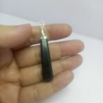 Natural Black Serpentine Pendant 925 Sterling Silver 39ct Pakistan - Image 3