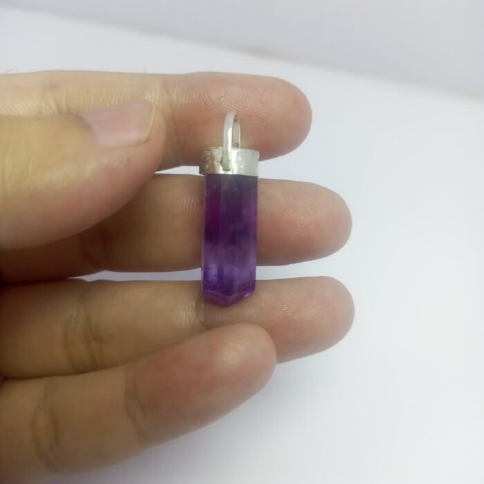 Natural Amethyst Pendant 925 Sterling Silver Purple Gem 27.30ct Pakistan - Image 2