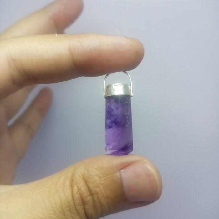 Natural Amethyst Pendant 925 Sterling Silver Purple Gem 27.30ct Pakistan - Image 5