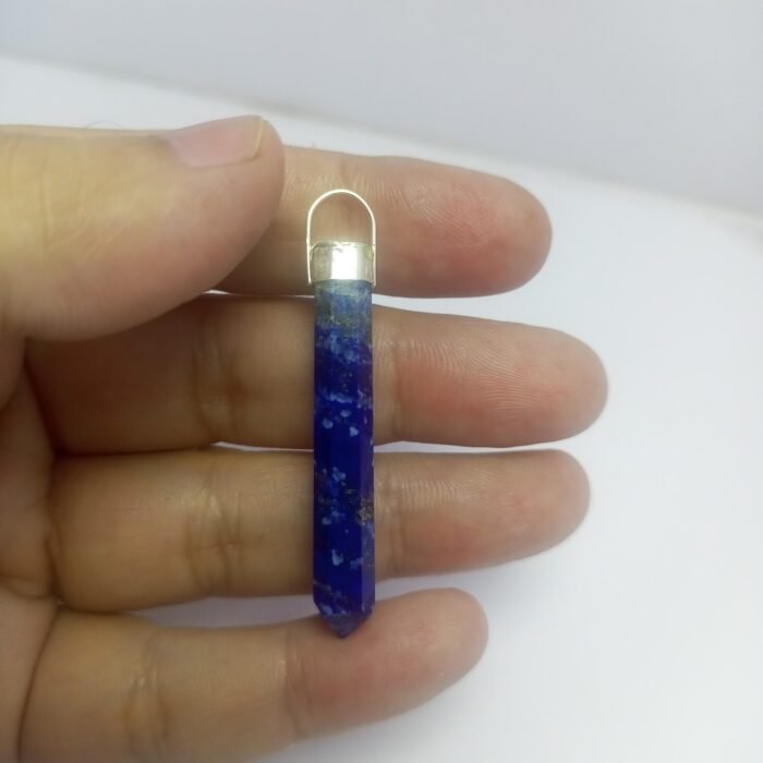 Natural Lapis Lazuli Pendant 925 Silver Pyrite Inclusions 33.80ct - Image 4