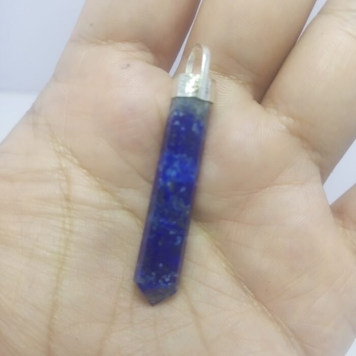 Natural Lapis Lazuli Pendant 925 Silver Pyrite Inclusions 33.80ct - Image 5