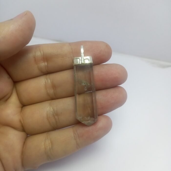 Natural Transparent Quartz Pendant 925 Sterling Silver 45.55ct Pakistan - Image 2
