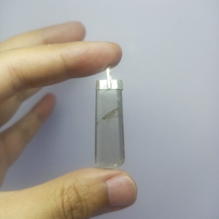 Natural Transparent Quartz Pendant 925 Sterling Silver 45.55ct Pakistan - Image 4