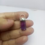 Natural Amethyst Sterling Silver Pendant Pakistan Origin Polished Purple Quartz 925 Jewelry