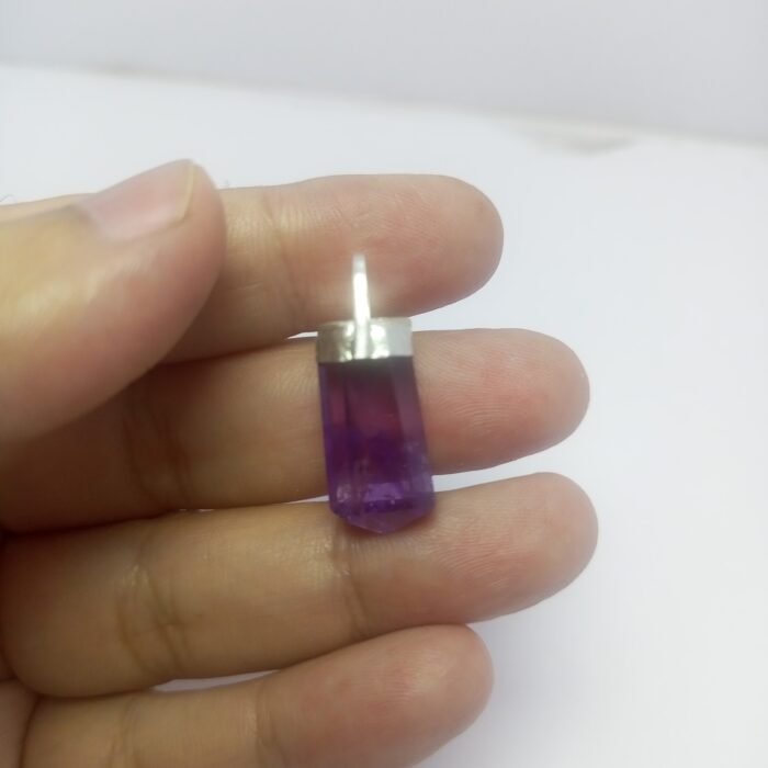 Natural Amethyst Pendant 925 Sterling Silver Purple Gem 27.30ct Pakistan - Image 2