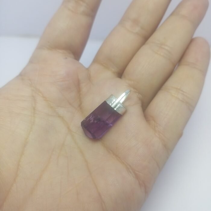 Natural Amethyst Pendant 925 Sterling Silver Purple Gem 27.30ct Pakistan - Image 5