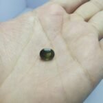Natural Peridot Owl Carving 4.45ct with Black Tourmaline From Pakistan - Image 4