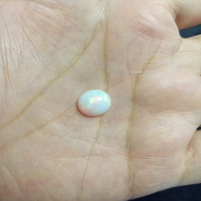 3.40ct Natural Ethiopian White Opal Cabochon Gemstone Rare - Image 3