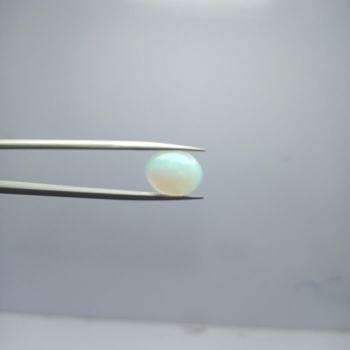 3.40ct Natural Ethiopian White Opal Cabochon Gemstone Rare - Image 5