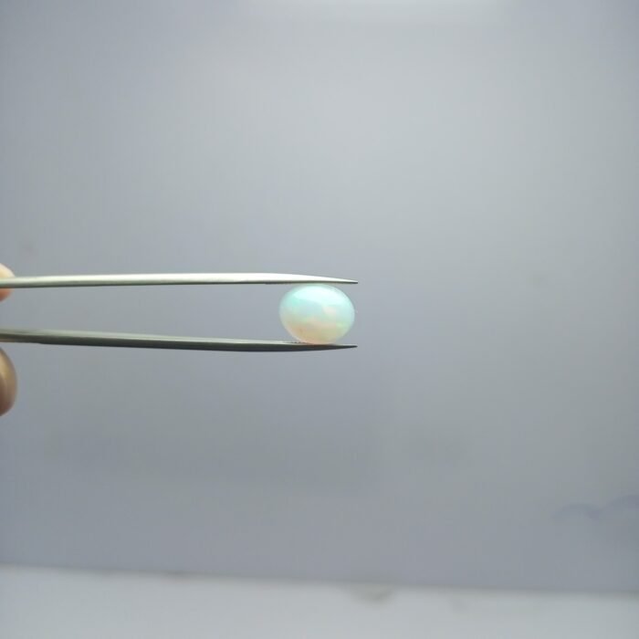 3.40ct Natural Ethiopian White Opal Cabochon Gemstone Rare - Image 6