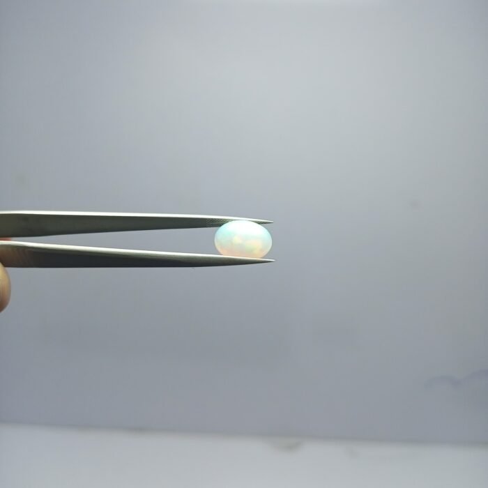 3.40ct Natural Ethiopian White Opal Cabochon Gemstone Rare - Image 7