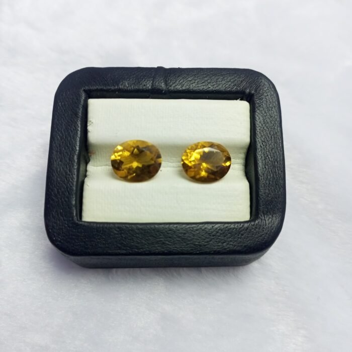 Natural Citrine Owl Cut Pair 9.45ct from Brazil Jewelry Gem - Image 3