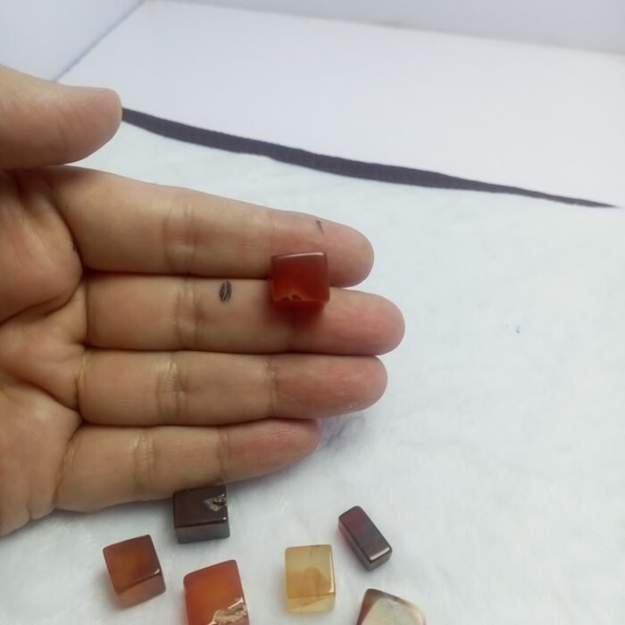 10pc Natural Agate Lot 144.50ct Multi Color Square Pakistan - Image 3