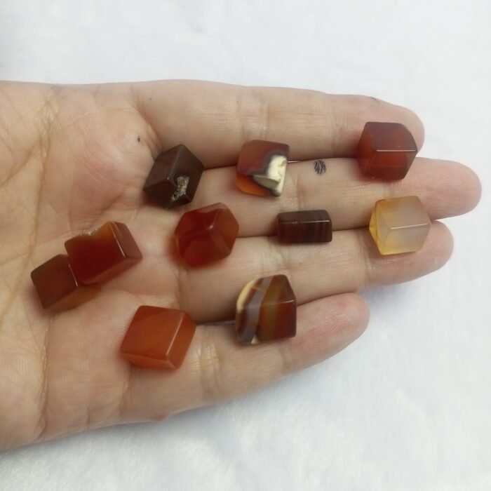 10pc Natural Agate Lot 144.50ct Multi Color Square Pakistan - Image 7