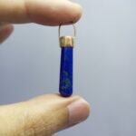 Natural Lapis Lazuli Crystal Pendant Handmade Copper Antique Style - Image 2