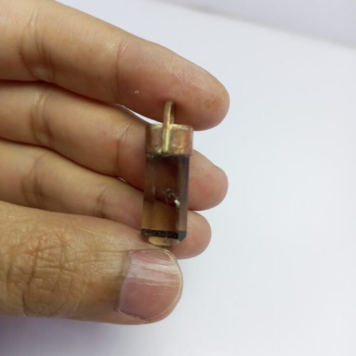 Natural Golden Rutile Quartz Pendant Handmade Copper Antique - Image 5