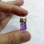 Natural Amethyst Crystal Pendant Handmade Copper Antique Style - Image 4