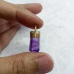 Natural Amethyst Crystal Pendant Handmade Copper Antique Style - Image 5