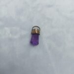 Natural Amethyst Crystal Pendant Handmade Copper Antique Style - Image 9