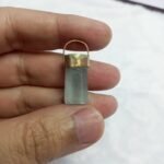 Natural Aquamarine Copper Pendant Pakistan Origin Light Blue Beryl Stone Antique Necklace