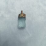 Natural Aquamarine Crystal Pendant Handmade Copper Antique Style - Image 2