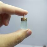 Natural Aquamarine Crystal Pendant Handmade Copper Antique Style - Image 5