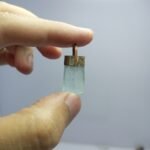 Natural Aquamarine Crystal Pendant Handmade Copper Antique Style - Image 7