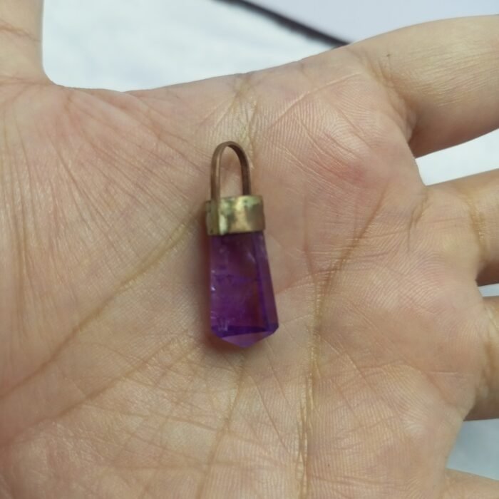 Purple Amethyst Stone Pendant Vintage Style - Image 5