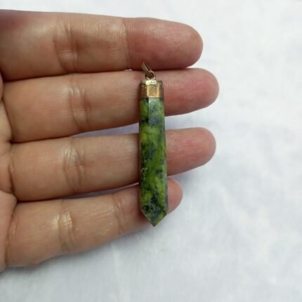 Natural Serpentine Copper Pendant Pakistan Origin Serpentine Green Stone Antique Necklace