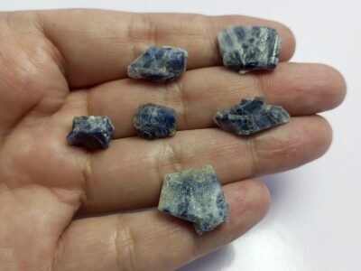 Natural Blue Sapphire Rough Crystal Lot Afghanistan Origin Raw Corundum Pieces