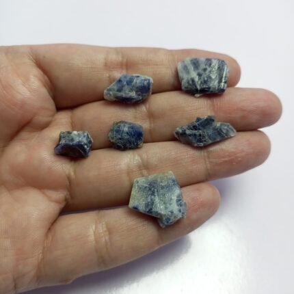 Natural Blue Sapphire Rough Crystal Lot Afghanistan Origin Raw Corundum Pieces