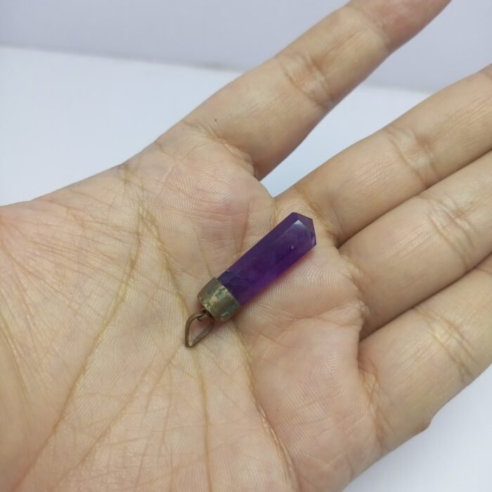 Natural Pakistan Amethyst Pendant Antique Design - Image 4